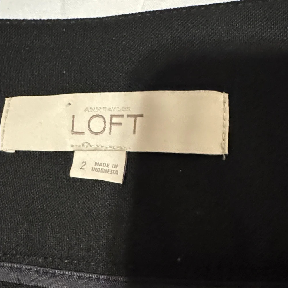 LOFT Ann Taylor Classic Black Mini Skirt with Horizontal Pockets